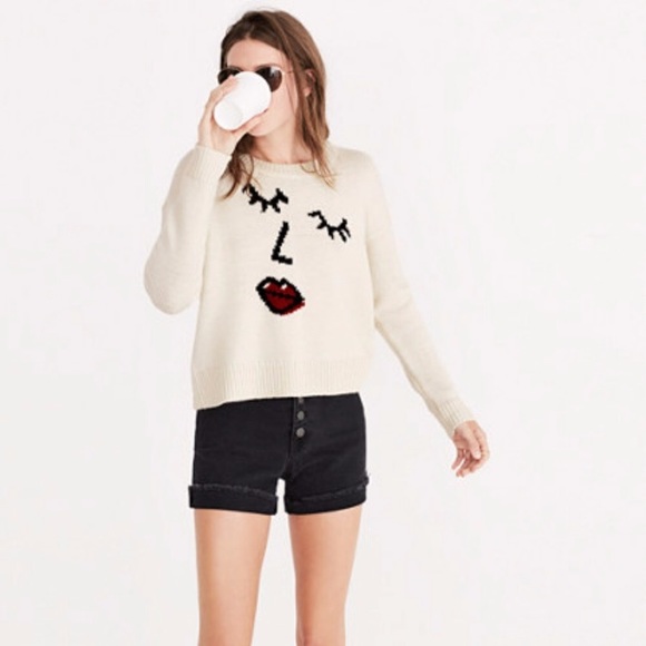Madewell Sweaters - Madewell Making Faces merino wool sweater